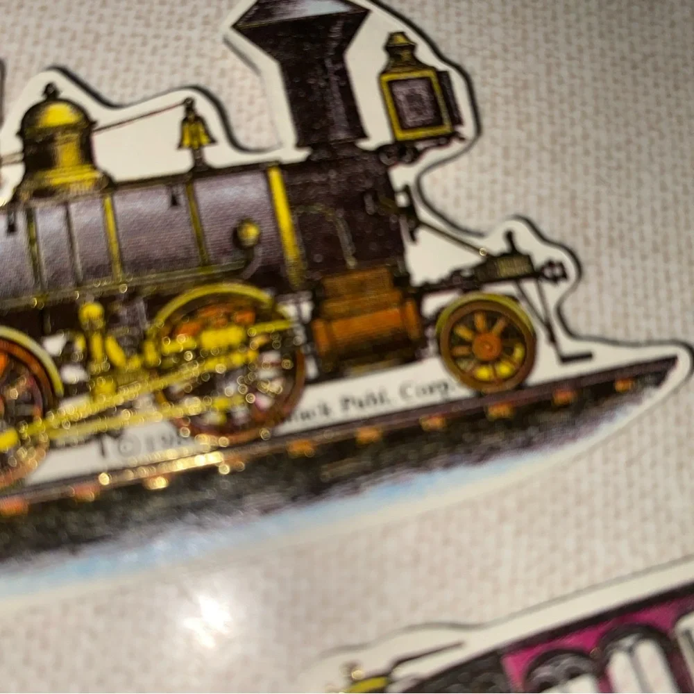Merrimack VTG 1989‎ Victorian Trains Christmas Ornaments Set 4 Foil Trim